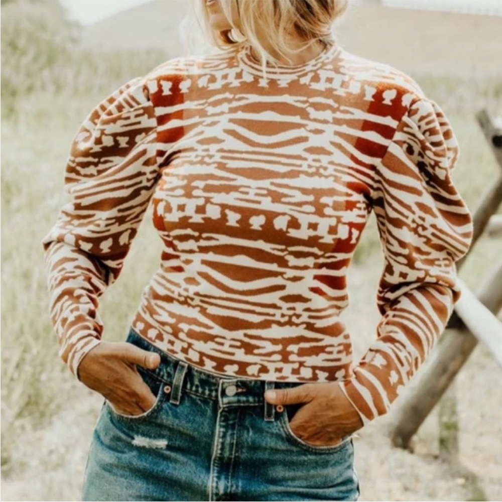 Ulla Johnson | Livia Jacquard-Wool Pullover Sweater | S - Picture 5 of 11
